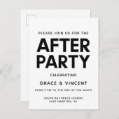 Moderne minimaliste mariage après invitation (Devant / Derrière)