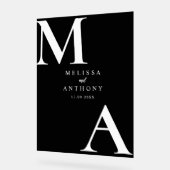 Moderne minimaliste Mariage noir et blanc (Angle)