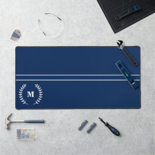 Moderne minimaliste Marine bleu Nom monogramme