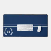 Moderne minimaliste Marine bleu Nom monogramme (Clavier et souris)