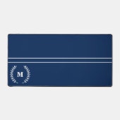 Moderne minimaliste Marine bleu Nom monogramme (Recto)