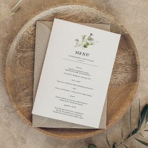 Moderne Minimaliste Menu de Mariage de la Végéta