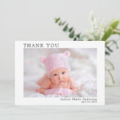 Moderne minimaliste Merci simple Nouveau bébé (Debout devant)