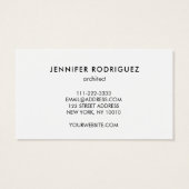 Moderne minimaliste métal argent professionnel (Dos)