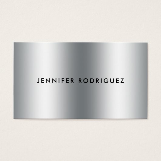 Moderne minimaliste métal argent professionnel (Devant)