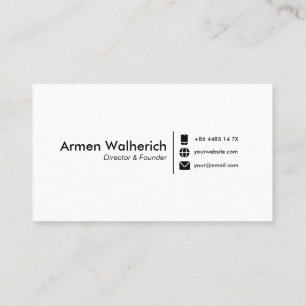 Moderne minimaliste Modèle Carte de visite
