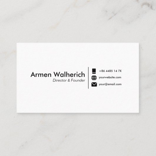 Moderne minimaliste Modèle Carte de visite (Dos)