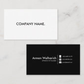 Moderne minimaliste Modèle Carte de visite (Devant / Derrière)