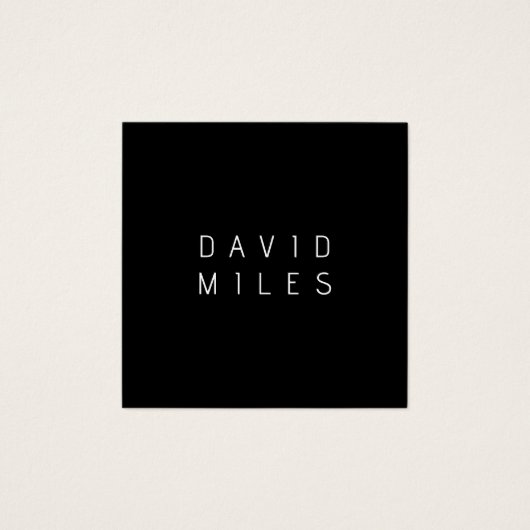 Moderne Minimaliste Modifiable Nom | Noir & Blanc (Devant)