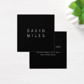Moderne Minimaliste Modifiable Nom | Noir & Blanc (Bureau)