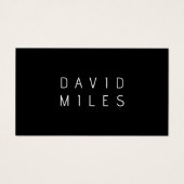 Moderne Minimaliste Modifiable Nom | Noir & Blanc (Devant)