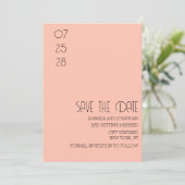 Moderne minimaliste Pastel Enregistrer la carte Da (Debout devant)