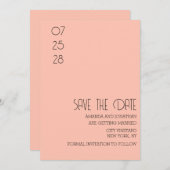 Moderne minimaliste Pastel Enregistrer la carte Da (Devant / Derrière)