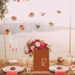 Moderne minimaliste Pastel Mariage Numéro de carte<br><div class="desc">Moderne minimaliste Pastel Mariage Numéro de carte de table Moderne minimaliste Pastel Mariage Les numéros de carte de table sont parfaits pour le printemps, l'été et les mariages de automne. Le numéro de table comporte une typographie élégante sur un riche arrière - plan de cannelle. Le design est moderne et...</div>