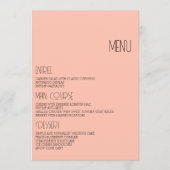 Moderne minimaliste Pastel Mariage Table Carte Men (Devant)
