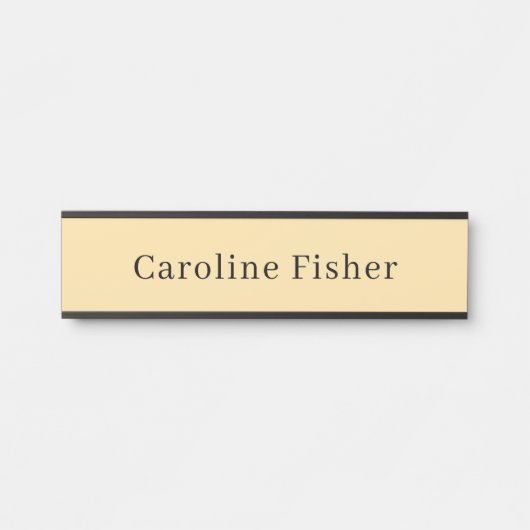 Moderne minimaliste Plaque Simple Beige (Devant)