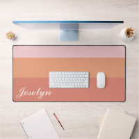 Moderne minimaliste Saumon Peach Nom personnalisé