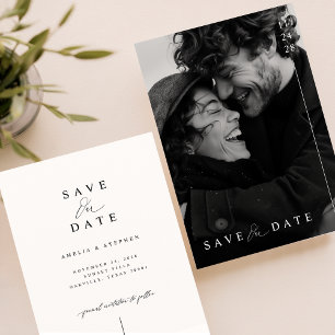 Moderne minimaliste Sauvegarder la date Invitation