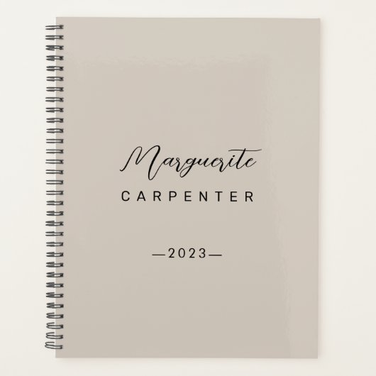 Moderne Minimaliste Script Taupe Clair 2023 (Devant)