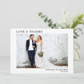 Moderne minimaliste simple amour et merci Mariage (Debout devant)