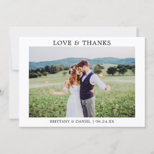 Moderne minimaliste simple amour Merci Mariage
