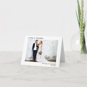 Moderne minimaliste simple amour Merci note Mariag