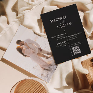 Moderne minimaliste simple Faire-part de mariage n