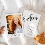 Moderne minimaliste Sweet 16 Invitation photo<br><div class="desc">Moderne minimaliste Sweet 16 Invitation photo</div>