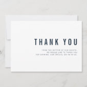 Moderne + minimaliste Typographie Mariage Merci (Devant)