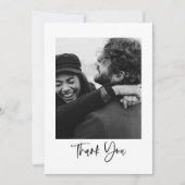 Moderne, minimalistisch script Typografie Weduwfot Bedankkaart (Voorkant)