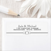 Moderne minimalistisch voor zwart-wit etiket (Insitu)