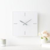 Moderne minimalistisch wit en grijs vierkante klok (Huis)