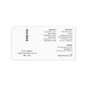 Moderne minimalistische 1oz 30ml Cosmetische Fles Etiket (Voorkant)