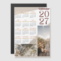 Moderne Minimalistische 2027 Foto Agenda, Aangepas