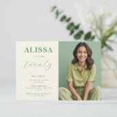 Moderne minimalistische 20e verjaardag kaart (Staand voorkant)