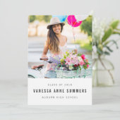 Moderne minimalistische 2 aankondiging van Afstude (Staand voorkant)