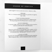 Moderne minimalistische 2-foto begrafenis / herden drieluik programma (Binnenzijde eerst)