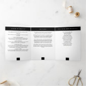 Moderne minimalistische 2-foto begrafenis / herden drieluik programma (Binnen)