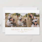 Moderne minimalistische 3-fotokaart kaart (Voorkant)