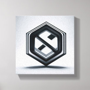 Moderne Minimalistische 3D Hexagonaal Kunst - Abst Canvas Afdruk
