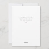 Moderne minimalistische 4 foto collage kerst feestdagenkaart (Achterkant)