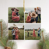 Moderne minimalistische 4 fotocollage keramisch ornament