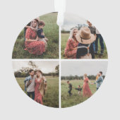 Moderne minimalistische 4 fotocollage ornament (achterkant)