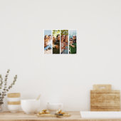 Moderne minimalistische 4 fotocollage poster (Keuken)