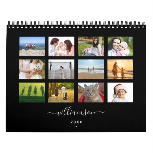 Moderne, minimalistische, aangepaste DIY-foto Kalender (Hoes)