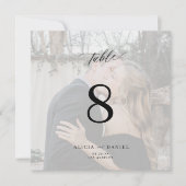 Moderne minimalistische aangepaste foto bruiloft t kaart (Voorkant)