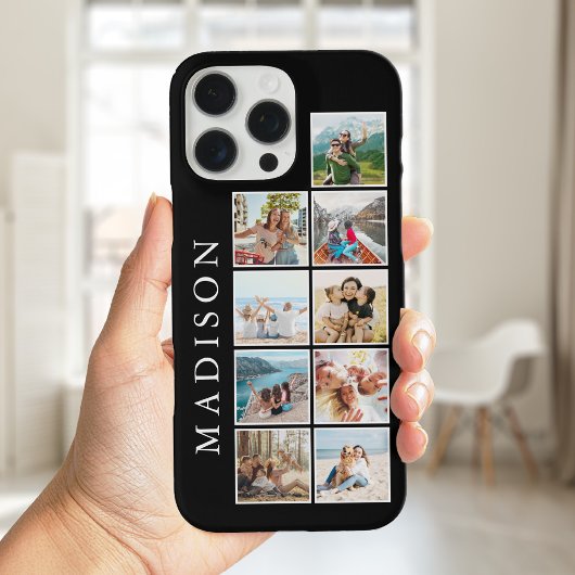 Moderne minimalistische aangepaste foto monogram Case-Mate iPhone case