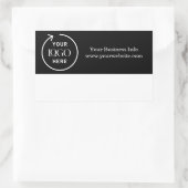 Moderne minimalistische aangepaste Logo Rechthoekige Sticker (Tas)