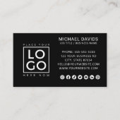 Moderne minimalistische aangepaste Logo sociale me Visitekaartje (Voorkant)