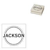 Moderne Minimalistische Aangepaste Monogram Rubberstempel (Gestempeld)
